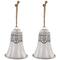 Embossed Bells Christmas Ornaments - 6" - Gray and White - Set of 2